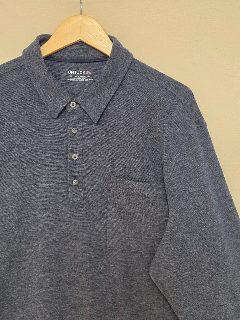 UNTUCKit Long Sleeve Polo XXL